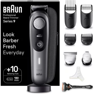   Braun BT9420 Szakmai Szakállvágó 40 Fokozat Vezeték Nélküli Vízálló - +10 beard tools