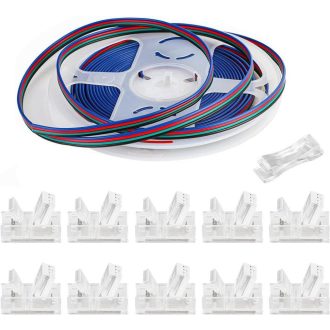   Súprava 4-pinových konektorov pre LED pásik BZONE, 10 ks, pre pásiky 5050 RGB