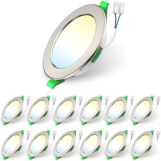   ALUSSO 7W LED Ugradbena Spot Svjetiljka s Funkcijom Prigušivanja, 3 Temperature Boje, IP44 Kupaonica Kuhinja