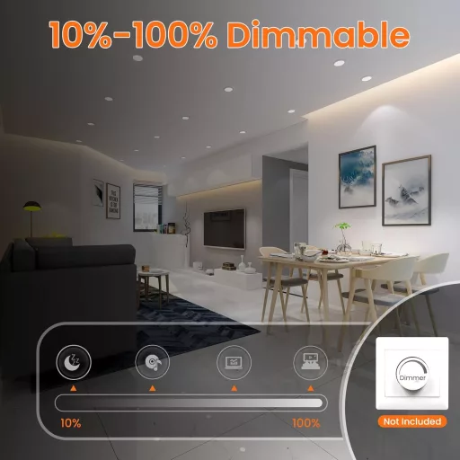 ALUSSO 7W LED Ugradbena Spot Svjetiljka s Funkcijom Prigušivanja, 3 Temperature Boje, IP44 Kupaonica Kuhinja