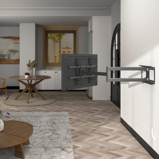 BONTEC TV Držiak na stenu pre 32-75" LCD/LED/OLED obrazovky - s extra dlhým ramenom 1040 mm, nosnosť 60 kg, sklopný, otočný, VESA 600x400