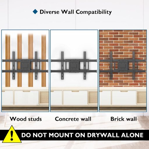 BONTEC TV Držiak na stenu pre 32-75" LCD/LED/OLED obrazovky - s extra dlhým ramenom 1040 mm, nosnosť 60 kg, sklopný, otočný, VESA 600x400