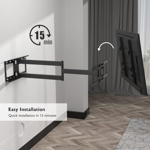 BONTEC TV Držiak na stenu pre 32-75" LCD/LED/OLED obrazovky - s extra dlhým ramenom 1040 mm, nosnosť 60 kg, sklopný, otočný, VESA 600x400