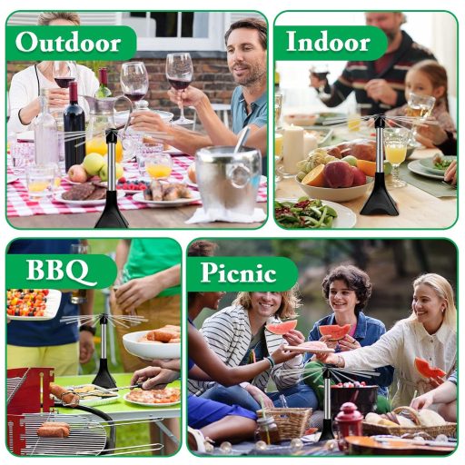 PTHTECHUS Rovarriasztó Ventilátor Szett 4db - Vegyszermentes Légyűző és Szúnyogriasztó Étel Védelmére Kültéri Étkezéshez