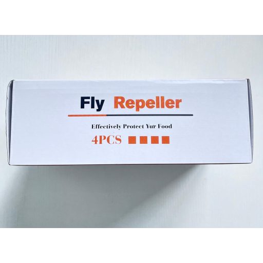 PTHTECHUS Set de 4 ventilatoare anti-insecte - Dispozitiv de alungat muște și țânțari fără substanțe chimice pentru protecția alimentelor la mesele în aer liber