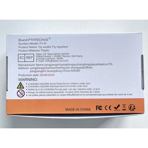 PTHTECHUS Set de 4 ventilatoare anti-insecte - Dispozitiv de alungat muște și țânțari fără substanțe chimice pentru protecția alimentelor la mesele în aer liber