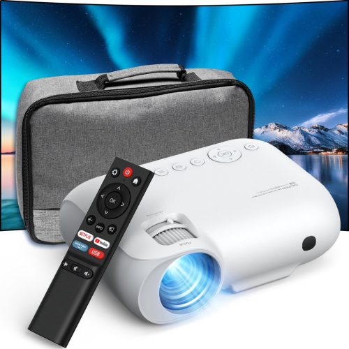 YOTON Y9 4K Projektor Netflix/Dolby Támogatással - 20000 Lumen Full HD 1080P Natív Felbontás, WiFi, Bluetooth 5.2, Otthoni Mozi, Telefon, TV