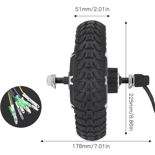 BuyWeek roată de scuter electric de 10 inch 48V 500W KUGOO M4 piesă de schimb