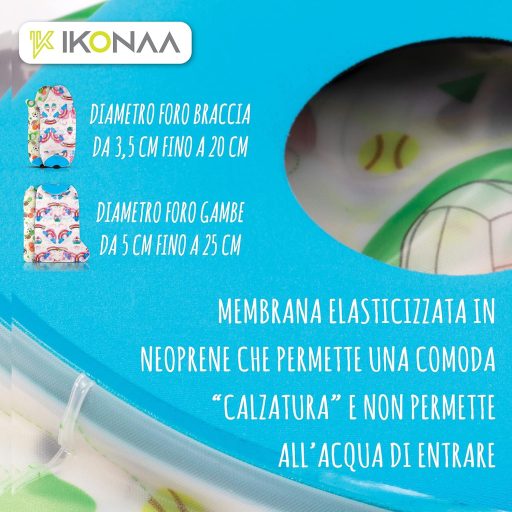 IKONAA Vízálló Védőhuzat Gyerekeknek Lábra és Karra Fürdéshez Gipsz Védelemhez