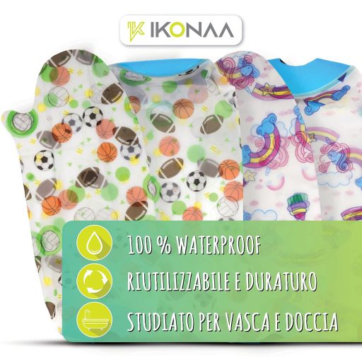 IKONAA Vízálló Védőhuzat Gyerekeknek Lábra és Karra Fürdéshez Gipsz Védelemhez