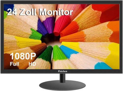 Pisichen 24" FHD Monitor, 75Hz, 3ms, VA Panel, HDMI/VGA, Szemkímélő Technológia, PS4/PS5 Kompatibilis, VESA Rögzíthető, Fekete Számítógép Ki