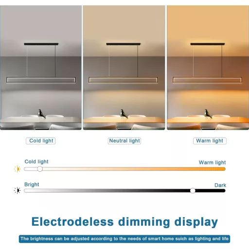 SUCIKORIO LED viseća svjetiljka za blagovaonski stol 100cm, mogućnost prigušivanja, s daljinskim upravljačem