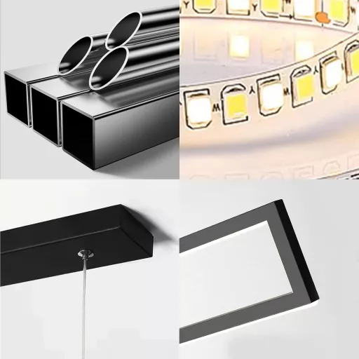 SUCIKORIO LED viseća svjetiljka za blagovaonski stol 100cm, mogućnost prigušivanja, s daljinskim upravljačem
