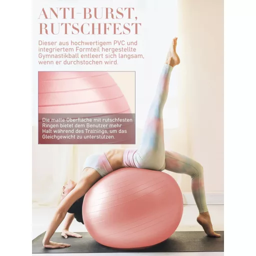 Set Minge Fitness PhysKcal - Minge Gimnastică 55 cm și Minge Pilates 23 cm, Minge de Șezut Antiderapantă, Minge de Echilibru pentru Yoga, Antrenament Acasă