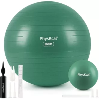   PhysKcal Fitness Labda Szett - 55 cm Tornalabda és 23 cm Pilates Labda, Csúszásgátló Ülőlabda, Egyensúlyozó Labda Jógához, Otthoni Edzéshez,