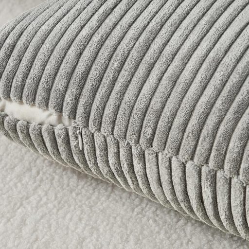 Topfinel Párnahuzat 50x50 cm Szürke Kordbársony Csíkos Minta 2 db