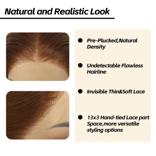 Sapphirewigs Szőke Melírozott Paróka - 66 cm Hullámos Műhaj Balayage Hatással, Csipke Első Rész, Hőálló Szintetikus Rost, Természetes Megjel