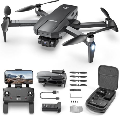Dronă 4K Holy Stone HS720R cu gimbal pe 3 axe - GPS, Stabilizare Imagine EIS, Rază de Acțiune 3000m, Pliabilă, cu Funcție de Urmărire, Revenire Automată