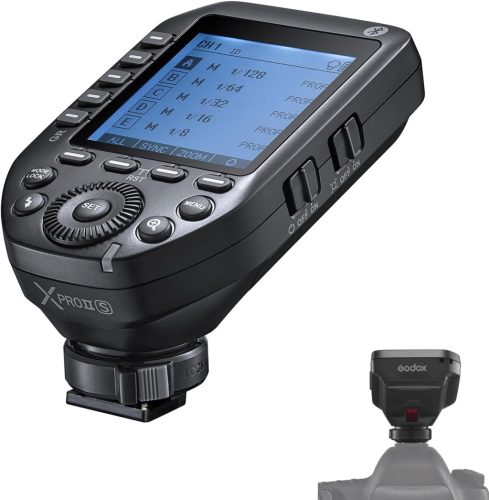 Declanșator wireless bliț Godox XPROII-S pentru camere Sony - 2.4G TTL Autoflash, HSS 1/8000s, 32 Canale, Control prin Aplicație, Ecran LCD Mare