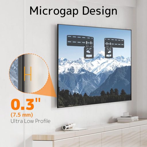 Suport TV de perete ultra-subțire PUTORSEN pentru televizoare Samsung de 43-85", max. 60 kg, VESA 700x800