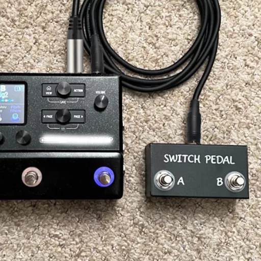 Tavsou Dual Switch Gitár Effekt Pedál TRS Kábellel 6.35mm