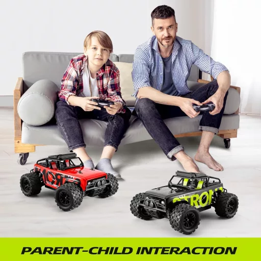 SupKonXi Távirányítós Autó 1:18 - 40 km/h Sebesség, 4WD Terepjáró Monster Truck, 2 Akkumulátor 60 Perc Játékidő, Gyerekeknek és Tiniknek, Pi