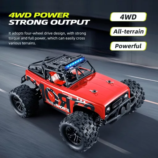 SupKonXi Távirányítós Autó 1:18 - 40 km/h Sebesség, 4WD Terepjáró Monster Truck, 2 Akkumulátor 60 Perc Játékidő, Gyerekeknek és Tiniknek, Pi