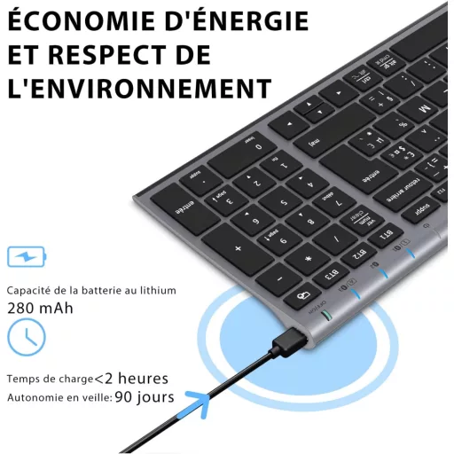 iClever BK10 vezeték nélküli Bluetooth billentyűzet