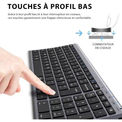 iClever BK10 vezeték nélküli Bluetooth billentyűzet