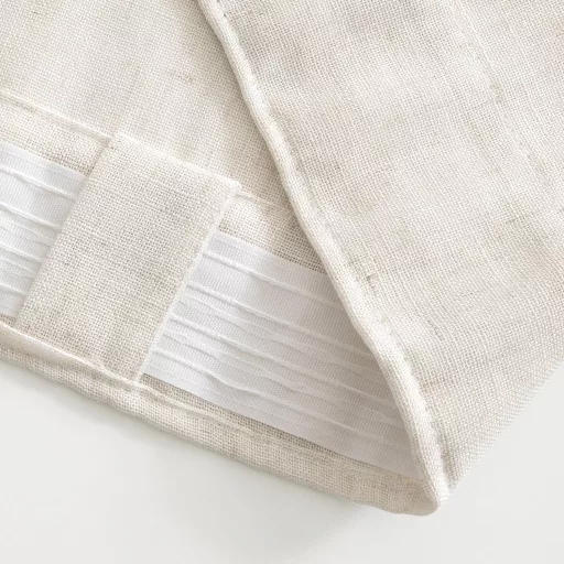 MIULEE Voile Függöny Lenvászon Hatás Félig Átlátszó 260x140cm Fehér 2db