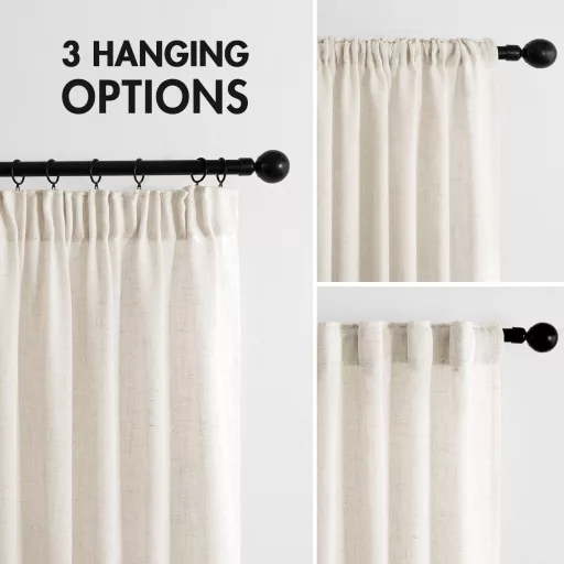 MIULEE Perdele Voile Aspect In Subțire Semitransparente 260x140cm Albe 2 buc.