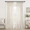 MIULEE Voile Zavjese s Efektom Lana, Poluprozirne, 2 kom, Bijele, 245x140 cm