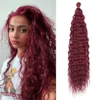   Dsoar 22 Inch Deep Twist Crochet, 3 Pachete, Extensii de Păr Sintetic Ocean Wave