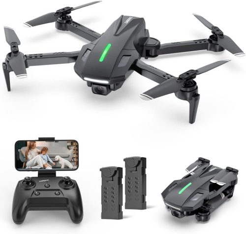 DEERC D70 Skladací dron s 720P kamerou – pre deti a začiatočníkov, dlhý čas letu, ovládanie mobilom, 360° otočka, do interiéru
