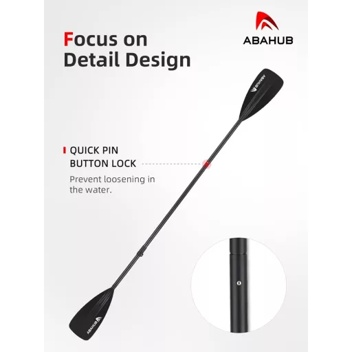 Abahub 2 în 1 Padele Reglabilă SUP și Caiac cu Mâner din Aluminiu - Ușoară, Plutitoare, Paletă Paddleboard Prietenoasă cu Călătoriile pentru Începători