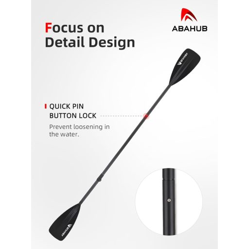 Abahub 2 în 1 Padele Reglabilă SUP și Caiac cu Mâner din Aluminiu - Ușoară, Plutitoare, Paletă Paddleboard Prietenoasă cu Călătoriile pentru Începători