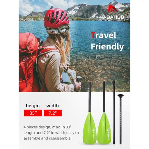 Abahub 2in1 SUP Kajak Evező Alumínium Teleszkópos 173-213cm Állítható