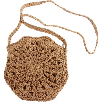   Taozoey Ručne robená dámska slamená taška cez rameno - Plážová taška v bohémskom štýle