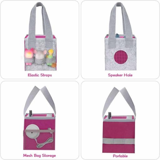 Vicloon Toniebox táska rózsaszín hordozható tárolódoboz fogantyúval