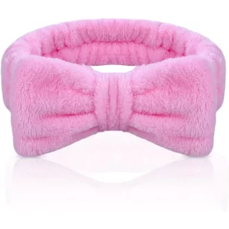   AOMIG Bandă roz spa pentru păr, ideală pentru îngrijirea feței și yoga