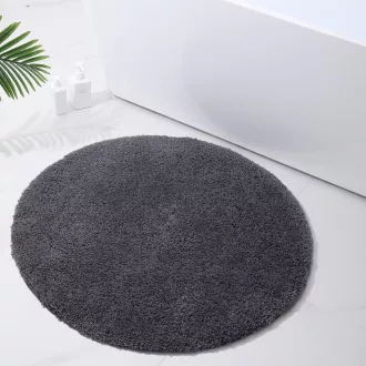   Homaxy kerek fürdőszobai szőnyeg 90cm csúszásmentes puha szürke