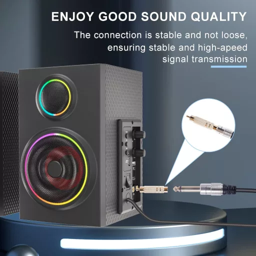 PNGKNYOCN RCA - 6,35mm Jack adapter aranyozott 2db audio konverter