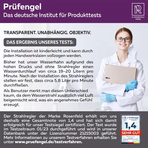 M. ROSENFELD Víztakarékos Csapszűrő M24 - Króm Perlátor Konyhai és Fürdőszobai Csapokhoz, Vízkőgátló Golyós Szűrővel, 5l/perc

AI: I've crea