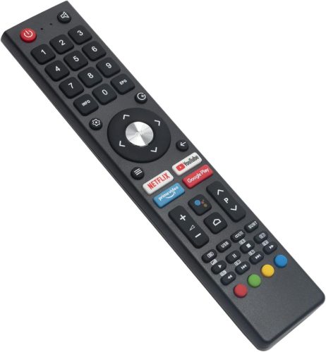 Telecomanda ALLIMITY cu comandă vocală pentru televizoare Changhong - Compatibilă cu modelele ODL și OTV - Telecomandă de schimb ergonomică neagră, cu rază de acțiune de 10m