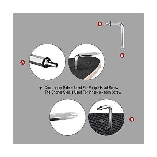 Súprava náradia pre skejtbordistov: T-kľúč, L-kľúč a skrutky v jednom balení