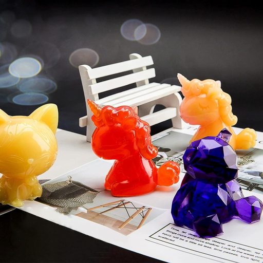 EPODA 3D Set silikonskih kalupa za životinje - Jednorog, Zec, Medvjed, Jelen, Mačka, Pas, Slon za epoksi smolu