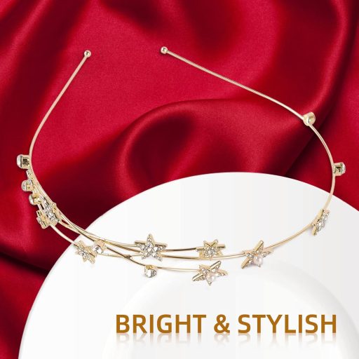 Bahan alamy Čelenka s hviezdami, kamienkami a perlami na svadby a oslavy