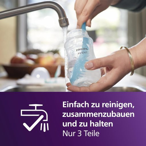 Súprava dojčenských fliaš Philips Avent Natural Response – 3 ks 260 ml BPA-free dojčenských fliaš pre novorodencov od 1 mesiaca, s ventilačným systémom