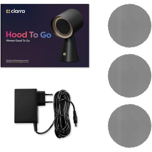 CIARRA CBPHB01 Prijenosna Mini Napa - 2 Brzine Stolni Pročišćivač Zraka s LED Svjetlom, za Kampiranje, Kamper, Roštiljanje