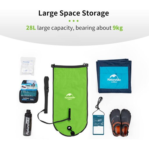 Naturehike 28L vízálló úszótáska buborék légzsák állítható övvel vízi sportokhoz